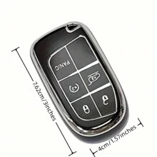 TPU 钥匙扣套，带钥匙扣挂绳，适用于道奇 Charger、挑战者、大切诺基、指南针、叛逆者、爱国者、大指挥官、克莱斯勒 300 汽车配件、包饰、学校背包、可爱哥特风 Y2k 万圣节配件、教师节、圣诞节礼物创意、包饰、带身份证夹的挂绳、汽车配件、包饰