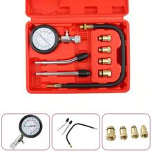 8 Pcs Petrol Engine Cylinder Compression Tester Kit Gauge Tool Automotive - Red - View 9