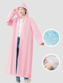 长款 EVA 男女通用雨衣，加厚防水雨衣，带帽男女通用雨衣，防水、防风、速干、透气 - 非常适合骑行、徒步旅行和户外探险。 - 彩色 - 查看 7