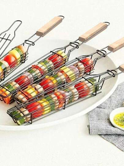 1 件装不锈钢烧烤架，适合户外露营