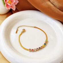 1 chiếc vòng tay thép không gỉ nhiều màu, phụ kiện đa năng cao cấp, dây xích lưỡi dao chống gỉ, thích hợp làm quà tặng trang sức - Vòng đeo tay - Xem 4