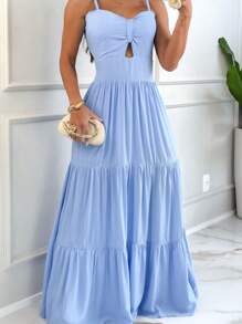 Women's Long Dress Três Marias Well-Cut With Lastex Back Pads - Màu xanh nhạt - Xem 2