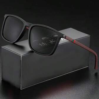 1/2pcs Vintage Square Colored Frame Glasses, Casual Street Style, Suitable For Outdoor Activities Like Cycling, Hiking, Driving, Casual Daily Wear, All Seasons For Summer Beach Vacation,Outdoor,Travel