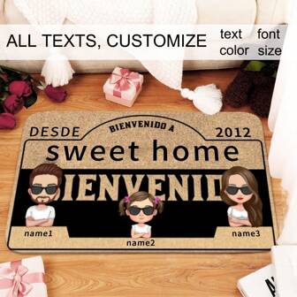 1pc Customized Christmas Text Decor Soft Plush Rug, White Base, Comfortable, Easy To Fold And Store, Washable, Suitable For Room, Living Room Decoration, A Wonderful Christmas Gift
