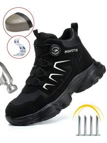 Nuevos zapatos de seguridad unisex de caña alta, zapatos de trabajo livianos con puntera de acero, antichapalón, anti-perforación, botas de senderismo protectoras, resistentes al agua, antideslizantes, resistentes al desgaste para construcción e uso industrial