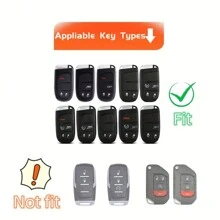 TPU 钥匙扣套，带钥匙扣挂绳，适用于道奇 Charger、挑战者、大切诺基、指南针、叛逆者、爱国者、大指挥官、克莱斯勒 300 汽车配件、包饰、学校背包、可爱哥特风 Y2k 万圣节配件、教师节、圣诞节礼物创意、包饰、带身份证夹的挂绳、汽车配件、包饰