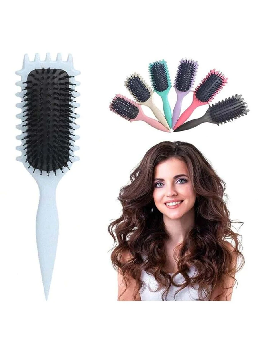 Lược tạo kiểu tóc xoăn Easy-Glide - Lược gỡ rối & định hình tóc xoăn cho nam và nữ, ít kéo & tách, làm quà tặng Giáng sinh/Halloween - Nhiều màu - Xem 1