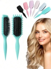 Lược tạo kiểu tóc xoăn Easy-Glide - Lược gỡ rối & định hình tóc xoăn cho nam và nữ, ít kéo & tách, làm quà tặng Giáng sinh/Halloween - Nhiều màu - Xem 4