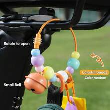 1 Stück Fahrrad Hängetasche mit Perlenbesatz und Glocke, Fahrrad Gepäckträger Tasche mit großer Kapazität, Straßen-/Berg-/Faltrad Zubehörtasche mit reflektierendem Band Dekoration und Glocke