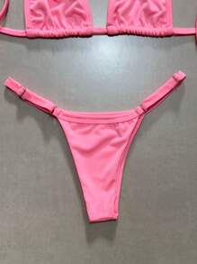 Women's Athens Suplex Curtain Bikini With Regulator - Pink - View 3