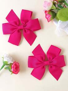 2pcs/Set 3-Inch Multicolor Bowknot Hair Clips, Fashion Hair Accessories For Girls, Suitable For Teenagers, Holidays, Parties, School - A - View 29