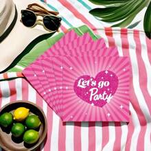 20pcs Pink Princess Heart Party Disposable Napkins - Perfect Choice For Valentine's Day, Weddings And Parties - Ideal For Home, Restaurant And Hotel Decor - Multicolor - View 1