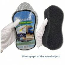 1pc Horse Grooming Sponge, Hard Filter Sponge For Removing Floating Dust - Black - View 2