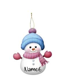 Personalized 2D Acrylic Christmas Snowman Tree Ornaments, Custom Ornaments With Names ,Customized Xmas Decorations Ornament Gifts, Customized 7 Colors Snowman Xmas Tree Hanging Tags With Family Name,Personalized Gifts, Christmas Gifts,Personalized Christmas Ornaments,