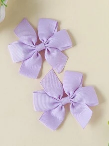 2pcs/Set 3-Inch Multicolor Bowknot Hair Clips, Fashion Hair Accessories For Girls, Suitable For Teenagers, Holidays, Parties, School - A - View 28