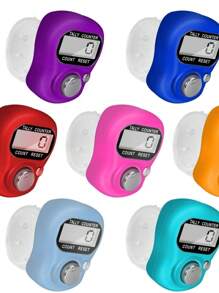 1 pieza Contador electrónico LCD de 5 dígitos con pantalla numérica, contador de dedos compacto, adecuado para entrenamiento deportivo - Multicolor - Ver 1