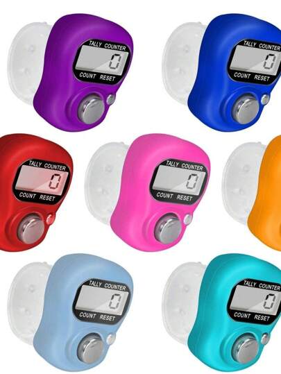 1 pieza Contador electrónico LCD de 5 dígitos con pantalla numérica, contador de dedos compacto, adecuado para entrenamiento deportivo