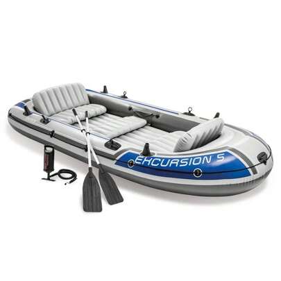  Barco Bote Inflável Excursion 5 - Intex Remos e Bomba