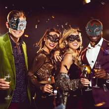 1pc Valentine's Day Party Mask, Multi-Style Photo Props For Gathering