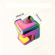 Rainbow Magic Cube Fidget Toy, Metal Rotational Puzzle Cube Stress Relief Desk Toy, Suitable For Special Needs, ADHD, Halloween, Christmas Gifts