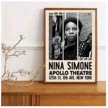 1 件复古音乐之星帆布装饰艺术海报、墙壁装饰、现代水墨艺术品，适用于家庭办公室、客厅、卧室、无框肖像壁挂装饰