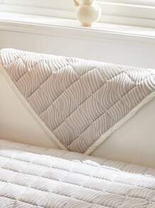 1pc Plush Thick Warm Sofa Cushion Cover, Modern Minimalist Anti-Slip Fabric Sofa Slipcover, Washable, Dust-Proof, All Season Use, Warm, Fade-Resistant, Pet-Friendly, Fits For Bedroom, Office, Living Room, L-Shape And 1/2/3/4 Seater Sofa