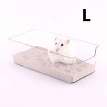 1pc/2pcsMultifunctional Hamster Toilet Basin, Transparent And Convenient For Both Uses. It Is Not Only A Splash-Proof Bathtub, Which Can Give Hamsters A Comfortable Bath; It Is Also A Sand Bath Basin And Rectangular Bedpan, Suitable For Golden Bears, Hamsters And Other Small Animals. - Clear - View 12