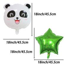 Zestaw 4/5/6/7 sztuk balonów foliowych Panda i Gwiazda, odpowiednie na przyjęcie urodzinowe, dekoracje o tematyce zwierzęcej