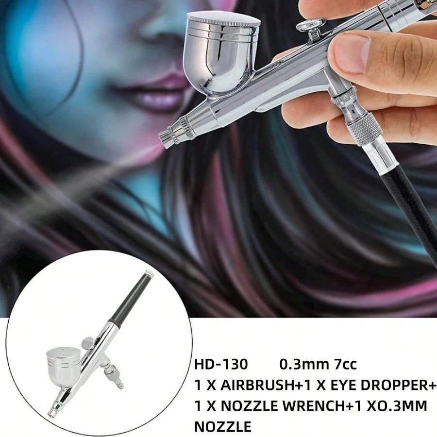 Kit Aerografo Portatile Senza Fili – Compressore USB Ricaricabile Per Unghie, Torte, Tatuaggi E Modellismo - 6