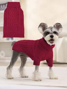 1 pièce de classique pull tricoté pour animal de compagnie, doux, chaud et douillet. Vêtements d'hiver pour petits, moyens et grands chiens, faciles à porter et entretenir. Cadeau de Noël pour Bichon, Schnauzer et Rottweiler Beagle