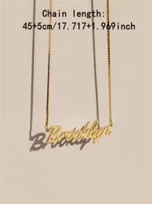 1pc Different Styles Of Gold Stainless Steel Personalized Multi-Heart Ribbon Decorated Name Women's Necklace, Minimalist Fashion Elegant Jewelry, Private Custom Nameplate Pendant Necklace Multi-Functional Daily Wear Accessories Nameplate Pendant Necklace, Ladies Personalized Alphabet Jewelry, DIY Birthday Gifts For Friends, Couples And Family Personalized Gifts (Custom English Only)