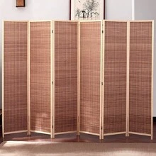 Living And Home Brown Bamboo Woven 4\6-Panel Folding Room Divider - Brown 300cm W X 180cm H - View 9