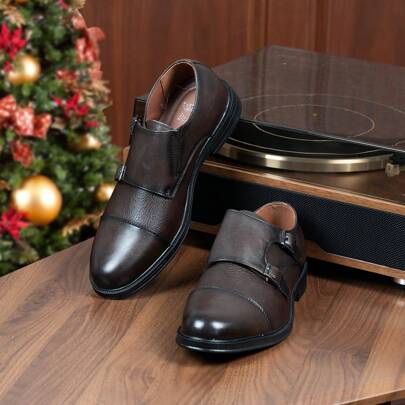 Men's Oxford Shoes Leather Casual Shoes Classic Brand Office Business Shoes Low Heel Dress Shoes Luxury Dress Shoes Lace-Up Wedding Shoes