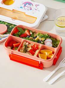 1 Pieza Caja de almuerzo de dibujos animados, apta para microondas, portátil, para ensalada, arroz, adecuada para estudiantes y clase trabajadora, frutas, verduras, sándwiches, perfecta para preparación de comidas, útiles escolares, de vuelta a la escuela