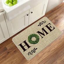 Felpudo decorativo de terciopelo cristalino, felpudo circular de hierba verde para entrada, pasillo y baño, absorbente y antideslizante, decoración suave para el hogar y el baño