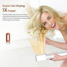 UKLISS 6 In 1 Detachable Rotating Hair Dryer Brush, Hair Styling Tool Set,Christmas & Halloween Gift - 美規A型插(110-127V) - 查看 4