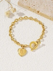 Simple & Stylish Summer Heart Stainless Steel Jewelry, Matching IoT Buckle, Unique & Elegant Women's Fashion With Minimalistic Design Valentines,Mom,Mother,Mother's Day,Gift - Star - View 10