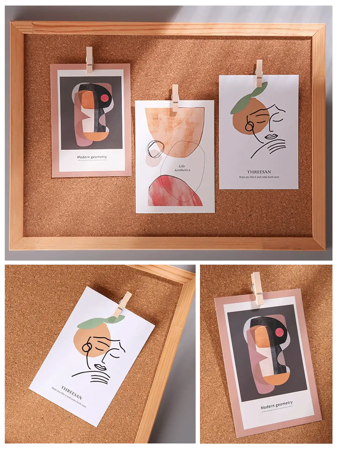 30 件木质夹子照片钉、10/20 件照片墙信息图钉、毛毡板装饰固定大头钉夹、适合办公室和学校使用、不会损坏照片夹、返校用品、毕业照片展示用品、万圣节、圣诞节和新年照片的固定夹以及圣诞夜信息的提醒夹