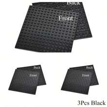 3pcs Plates 16 X 16 Double Sided Baseplate Building Blocks, Base Plate City Parts, Educational Toy Christmas Gifts - Multicolor - View 13