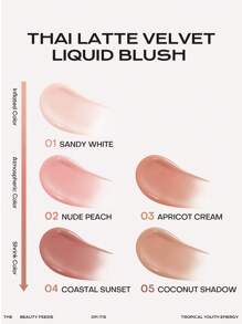 MISTINE 7g Thai Latte Liquid Blush 05 Coconut Fragrance Transparent Natural Flush Liquid Foundation, Smooth Color Payoff, 1 Piece - 05 COCONUT SHADOW - View 4