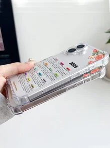 1个2025新年快乐日历透明防摔手机壳，兼容 17 Pro Max/17 Pro/17 Plus/17、16 Pro Max/16 Pro/16 Plus/16，兼容Galaxy A55/A54/A53、S24/S24 Plus/S24 Ultra/S24 FE，兼容Pixel 9/9 Pro/9 Pro XL，兼容Moto G85，兼容Infinix Hot 50 Pro+，国际版，非国内版 - 彩色 - 查看 3