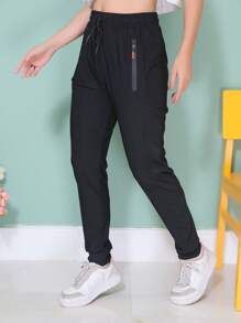 WOMEN'S PANTS, ELASTIC SPORTY - Rusty Rose - View 1