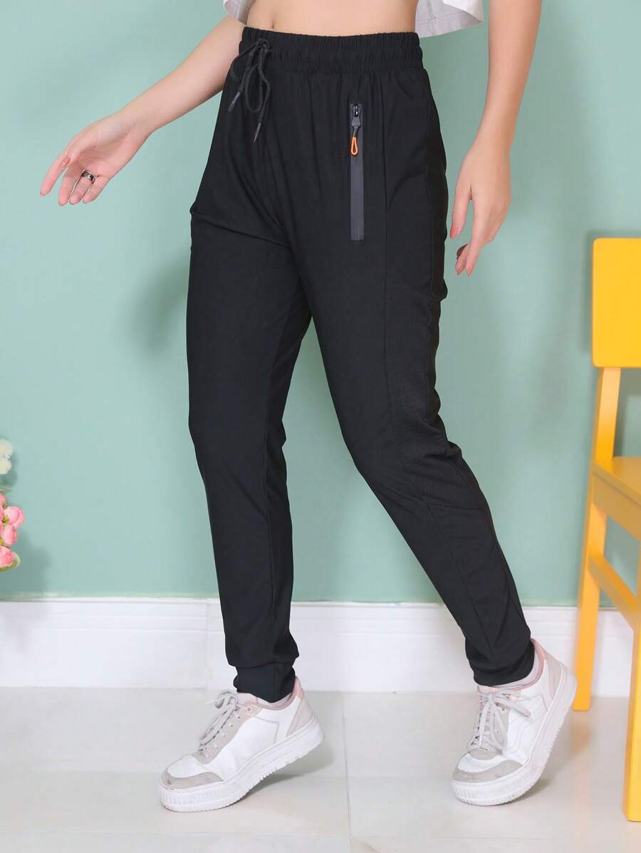 WOMEN'S PANTS, ELASTIC SPORTY - Rusty Rose - View 1