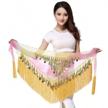 Fashion Sequin Fringe Skirt Dance Belt Skirt Belly Dance