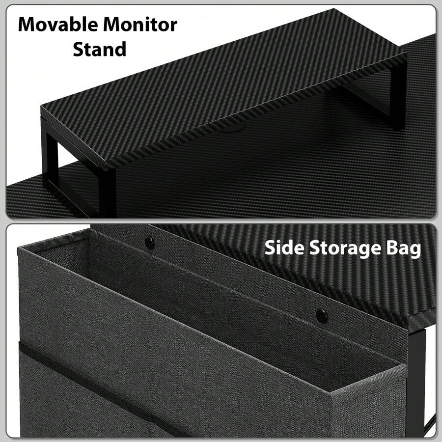 GIKPAL L Shaped Desk, 80.2 Inch Reversible Computer Desk With Monitor ...