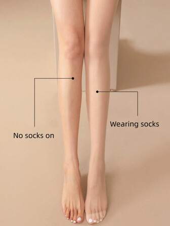 1pc Solid Color Daily Life Basic Tights, Cozy