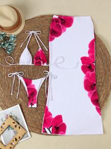 Sexy Floral Print Women's Bikini Swimwear Summer