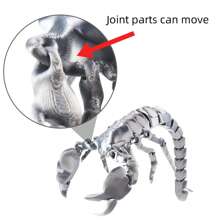 3D 打印逼真蝎子雕像，可移动关节动物装饰收藏品，缓解压力的趣味玩具