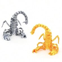 3D 打印逼真蝎子雕像，可移动关节动物装饰收藏品，缓解压力的趣味玩具