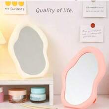 1pc Cloud Shaped Makeup Mirror, Unique Design, Desktop High Definition Wall Mounted Dressing Table Mirror, Cute & Beautiful For Bedroom